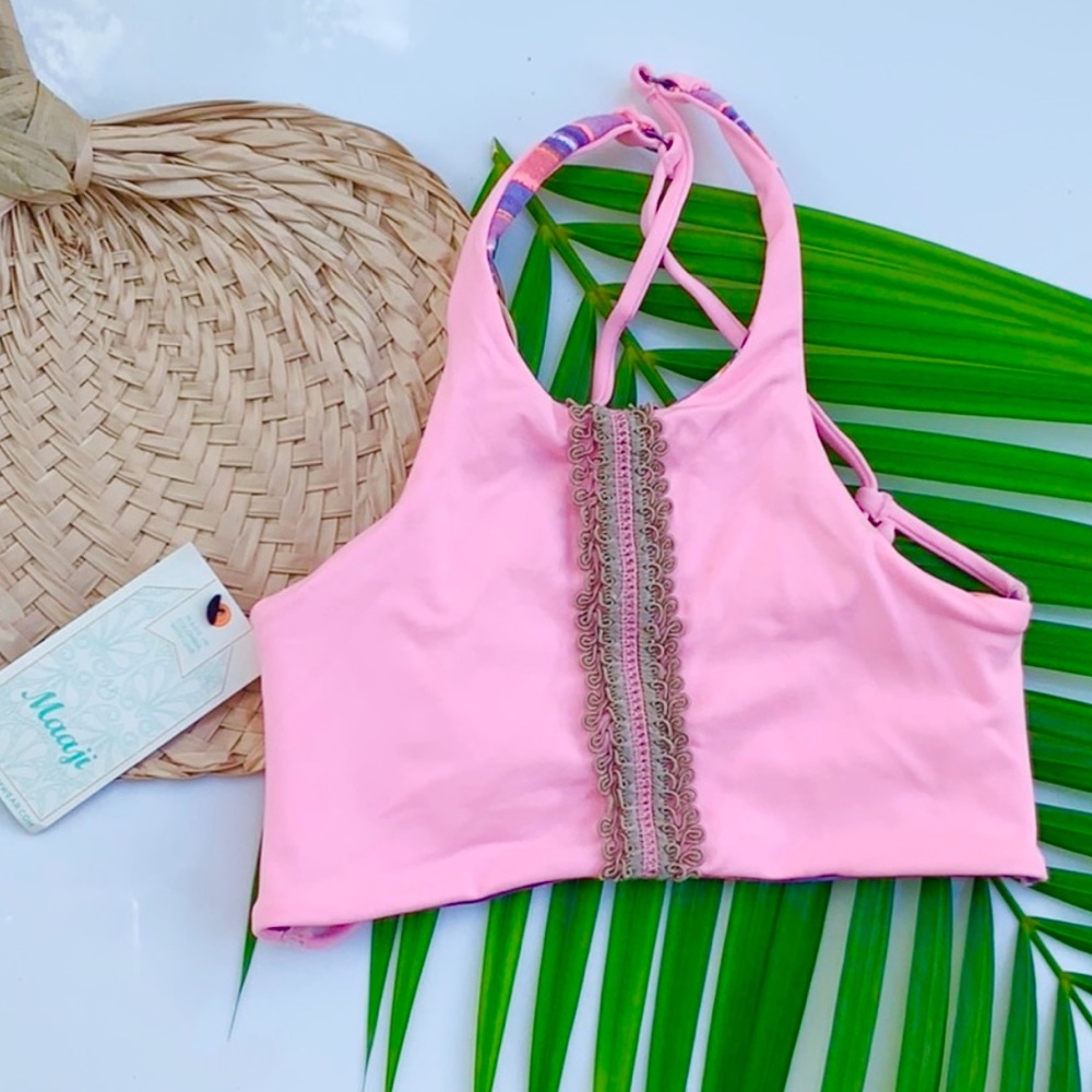 Maaji - Rosewood Expressions Pale Rose Bikini Top - Picture 1 of 8